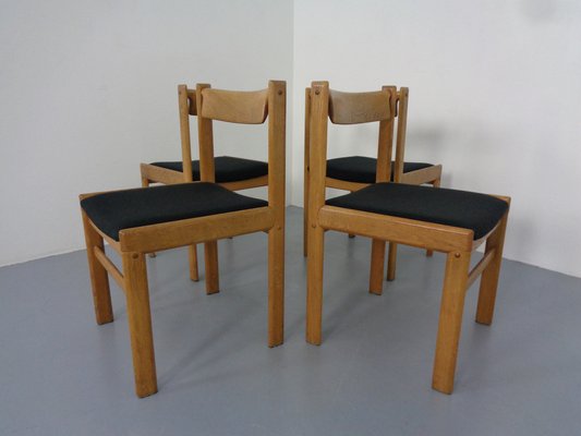 Danish Oak Dining Chairs, Set of 4, 1960s-RDW-1249064