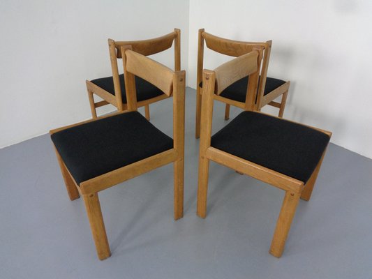 Danish Oak Dining Chairs, Set of 4, 1960s-RDW-1249064