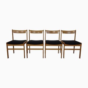 Danish Oak Dining Chairs, Set of 4, 1960s-RDW-1249064