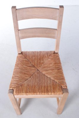 Danish Oak Kitchen Chairs with Wicker Seats, 1970s, Set of 2-EZZ-1063831