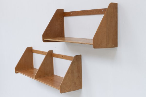 Danish Oak Shelves by Hans J. Wegner for Ry Møbler, 1950s. Set of 2-WIX-2036867