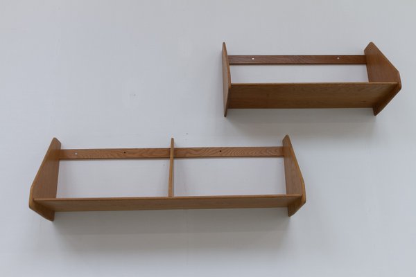 Danish Oak Shelves by Hans J. Wegner for Ry Møbler, 1950s. Set of 2-WIX-2036867