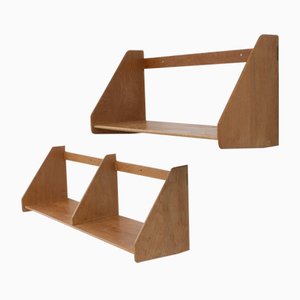 Danish Oak Shelves by Hans J. Wegner for Ry Møbler, 1950s. Set of 2-WIX-2036867