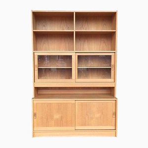 Danish Oak & Teak Bookshelf, 1960s-WSA-831374