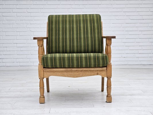 Danish Oak & Wool Armchair, 1970s-TMW-1735585