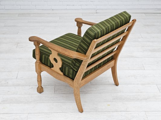 Danish Oak & Wool Armchair, 1970s-TMW-1735585