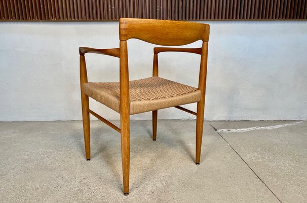 Danish Oakwood and Paper Cord Armchair by Henry W. Klein for Bramin, 1960s-JP-1090060