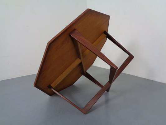 Danish Octagonal Teak Coffee Table, 1960s-RDW-895965