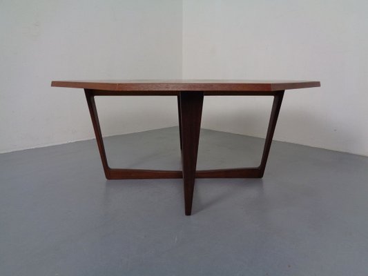 Danish Octagonal Teak Coffee Table, 1960s-RDW-895965