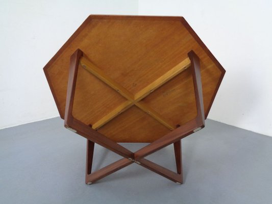 Danish Octagonal Teak Coffee Table, 1960s-RDW-895965