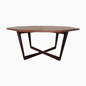 Danish Octagonal Teak Coffee Table, 1960s-RDW-895965