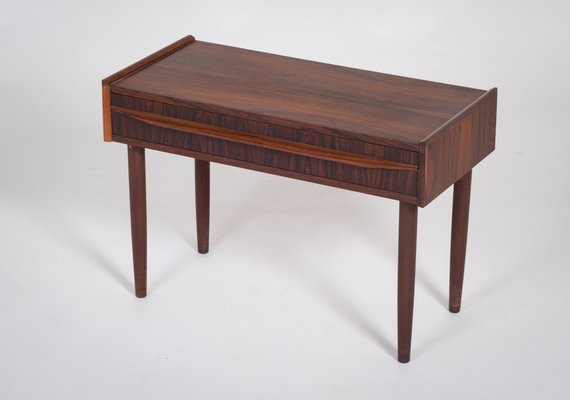 Danish One Drawer Bedside Table in Rosewood, 1960s-ZGQ-1378711