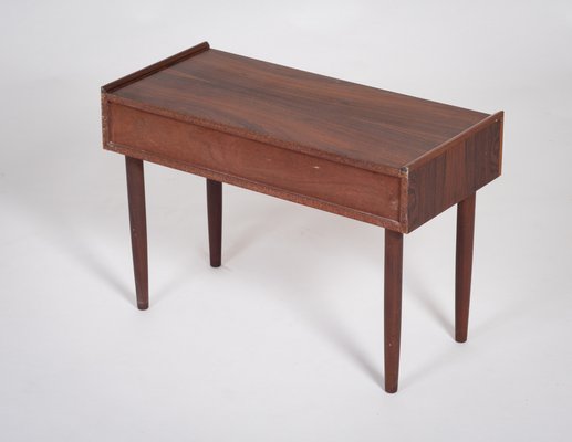 Danish One Drawer Bedside Table in Rosewood, 1960s-ZGQ-1378711