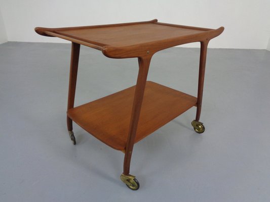 Danish Organic Teak Tea Cart, 1960s-RDW-1369169