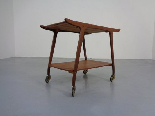 Danish Organic Teak Tea Cart, 1960s-RDW-1369169