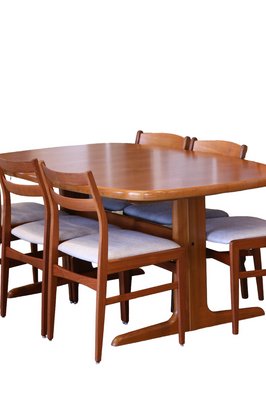 Danish Oval Dining Table in Teak from Skovby Møbelfabrik, 1960s, Set of 3-BPJ-1706441