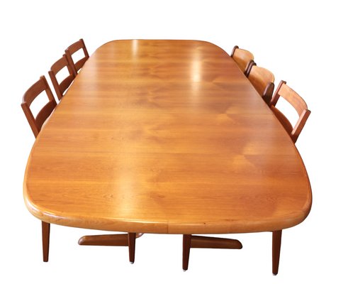 Danish Oval Dining Table in Teak from Skovby Møbelfabrik, 1960s, Set of 3-BPJ-1706441