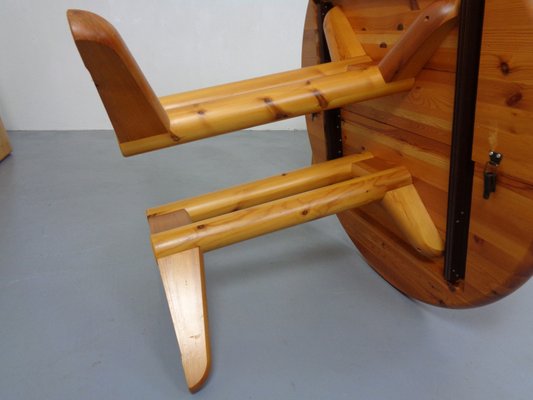 Danish Pine Armchairs & Dining Table by Rainer Daumiller for Hirtshals Sawværk, 1970s, Set of 5-RDW-2024461