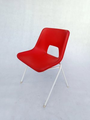 Danish Plastic Red Chairs by Niels Gammelgaard for Ikea, 1984, Set of 4-RFT-1716510