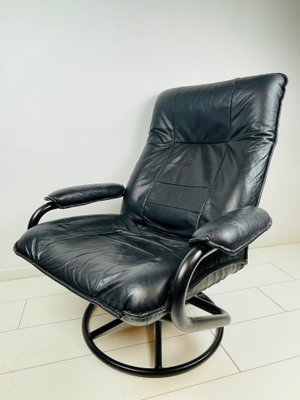 Danish Postmodern Leather Lounge Chair from Kebe, 1980s-WQJ-1115860