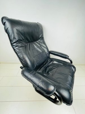 Danish Postmodern Leather Lounge Chair from Kebe, 1980s-WQJ-1115860