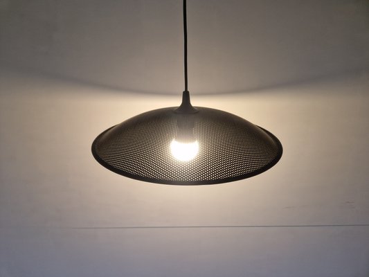 Danish Postmodern Perforated Metal Hanging Lamp, 1980s-DGW-2034496