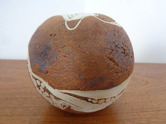 Danish Raku Studio Pottery Vase, 1960s-RDW-1309634