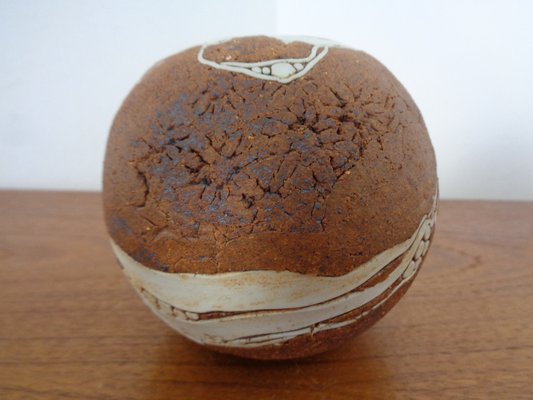 Danish Raku Studio Pottery Vase, 1960s-RDW-1309634