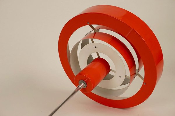 Danish Red Equator Lamp by Jo Hammerborg, 1968-BAF-763541