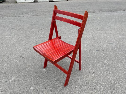 Danish Red Foldable Chairs, 1978, Set of 6-MXB-1431518