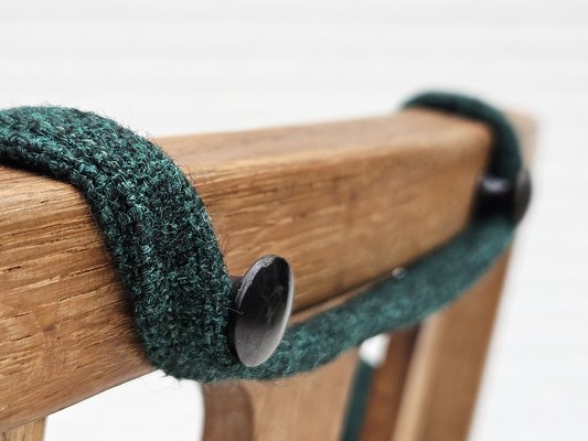 Danish Reupholstered Highback Rocking Chair in Kvadrat Furniture Wool, 1950s-TMW-1725145