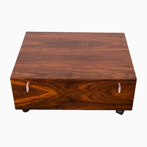 Danish Rolling Coffee Table Chest in Rosewood, 1960s-EMB-1806279