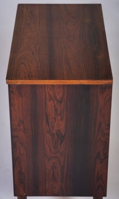 Danish Rosewood 3 Drawer Chest with Cup Handles & Tapering Round Leg, 1960s-ZGQ-1734660