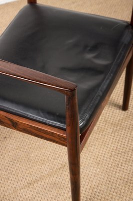 Danish Rosewood and Leather Armchair by Erik Wørts for Soro Stolefabrik-EMB-975009