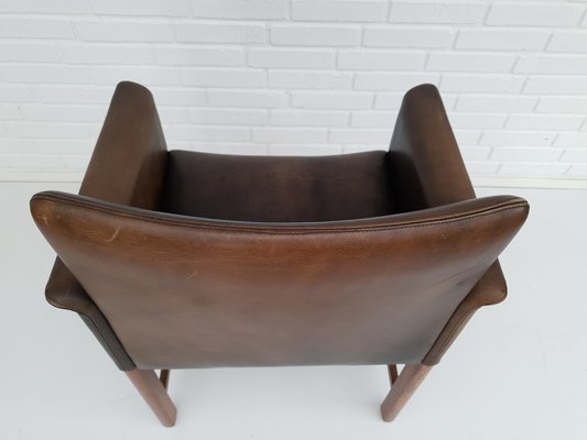 Danish Rosewood and Leather Armchair by Hans Olsen for Skipper, 1960s-TMW-554171