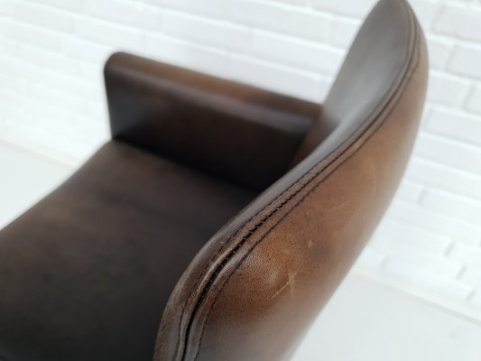 Danish Rosewood and Leather Armchair by Hans Olsen for Skipper, 1960s-TMW-554171