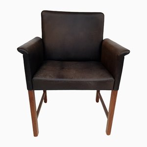 Danish Rosewood and Leather Armchair by Hans Olsen for Skipper, 1960s-TMW-554171