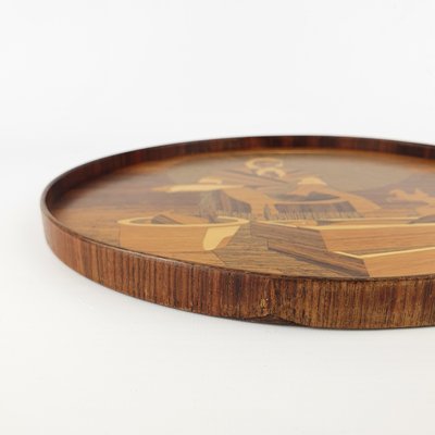 Danish Rosewood and Teak Tray from Intarsia Ringe, 1970s-ZPB-1447314