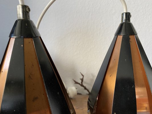 Danish Rosewood Ceiling Lamps by Werner Schou for Coronell, 1960s, Set of 2-PYR-982895