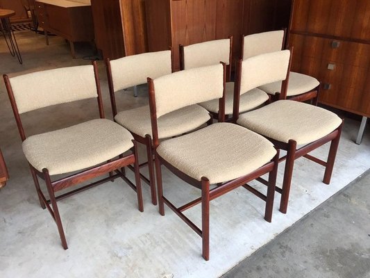 Danish Rosewood Chairs, 1960s, Set of 6-WSA-831284