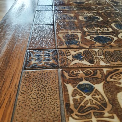 Danish Rosewood Coffe Table with Mosaic, 1960s-ZPB-1447912