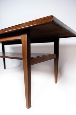 Danish Rosewood Coffee Table with Shelf, 1960s-UY-1000751