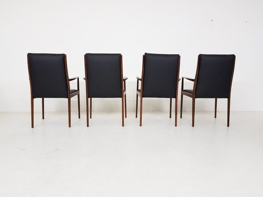 Danish Rosewood Dining Chairs, 1950s, Set of 4-ZO-560465