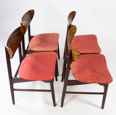 Danish Rosewood Dining Chairs, 1960s, Set of 4-UY-952743