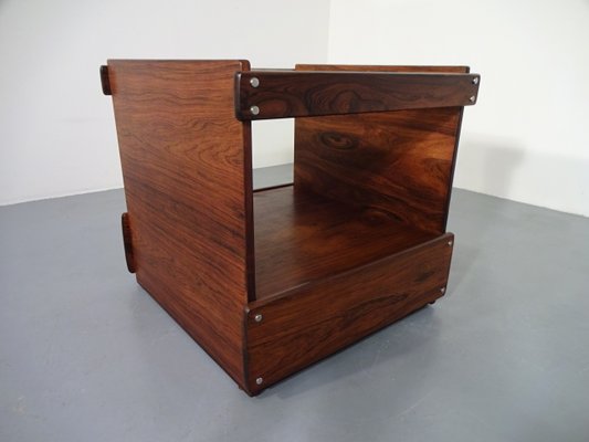 Danish Rosewood & Glass Side Table, 1960s-RDW-638933