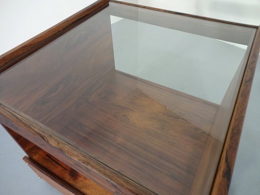 Danish Rosewood & Glass Side Table, 1960s-RDW-638933