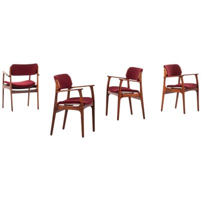 Danish Rosewood Model OD 50 Armchairs by Erik Buch for Odense Maskinsnedkeri, 1957, Set of 4-SC-628742