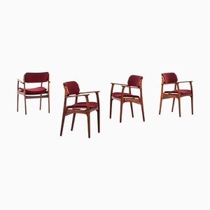 Danish Rosewood Model OD 50 Armchairs by Erik Buch for Odense Maskinsnedkeri, 1957, Set of 4-SC-628742