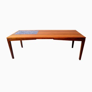 Danish Rosewood & Mosaic Ceramic Tile Coffee Table, 1960s-ED-1719187