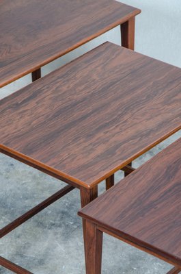 Danish Rosewood Nesting Tables, 1960s, Set of 3-QVY-1128432